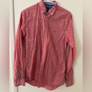 Tommy Hilfiger Red Button Down Shirt